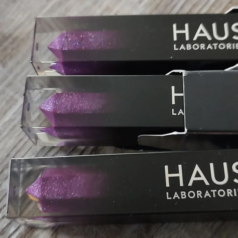 HAUS LABORATORIES by Lady Gaga: LE RIOT LIP GLOSS, Violet Disco (Set of 3) New